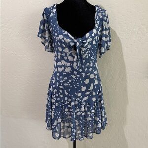 RESA Blue and White Mini Dress/romper